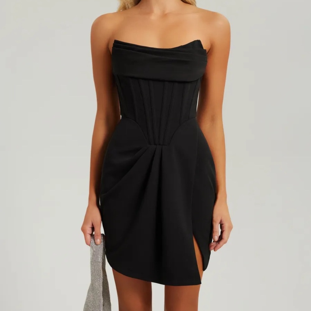 Heiress Beverly Hills Black Corset Dress